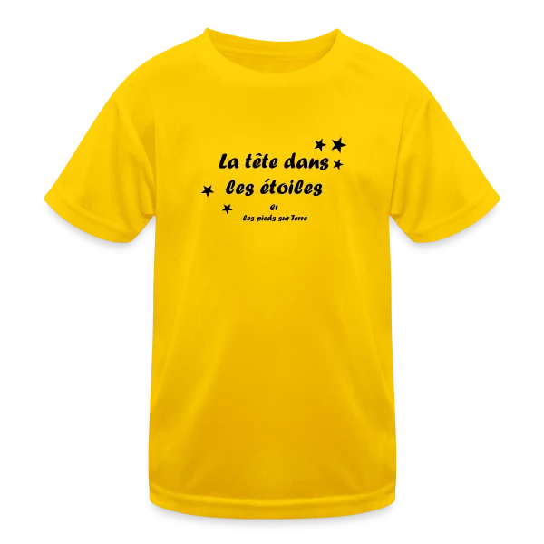 La tête dans les étoiles sur T-shirt sport Enfant