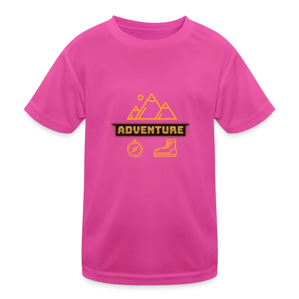 Icônes d'Aventure Montagne sur T-shirt sport Enfant