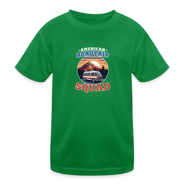 Équipe Road Trip Américain Van sur T-shirt sport Enfant