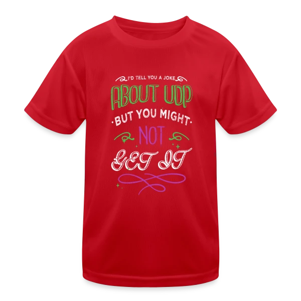 Blague UDP - Humour Hacking Éthique & Anonyme sur T-shirt sport Enfant