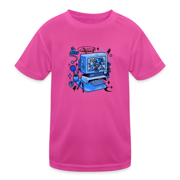 Ordinateur Rétro "I'm Busy" sur T-shirt sport Enfant