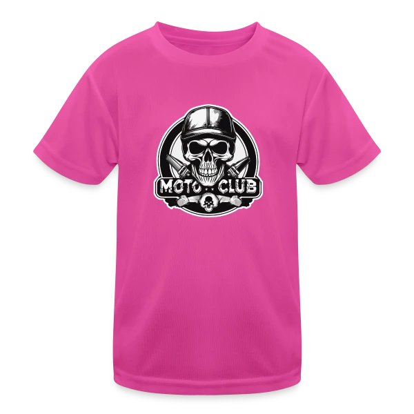 Tête de Mort Motard Rétro – Club Moto sur T-shirt sport Enfant