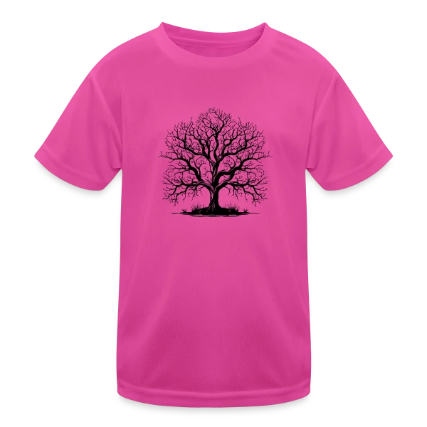 Arbre d'Automne sans Feuilles sur T-shirt sport Enfant