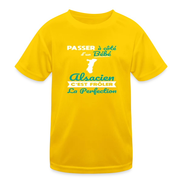 Bébé Alsacien Frôle la Perfection sur T-shirt sport Enfant