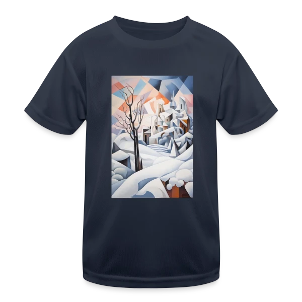 Paysage Hivernal Géométrique sur T-shirt sport Enfant