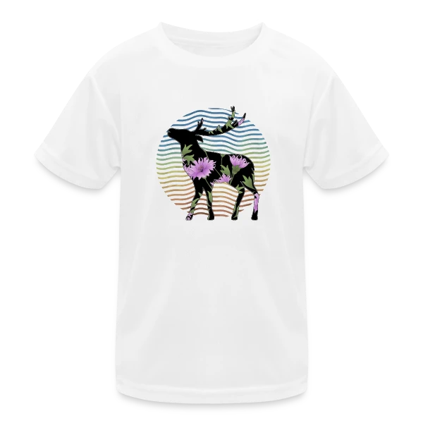 Cerf Majestueux sur T-shirt sport Enfant