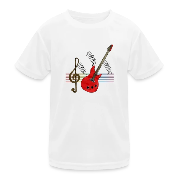 Guitare Addict sur T-shirt sport Enfant