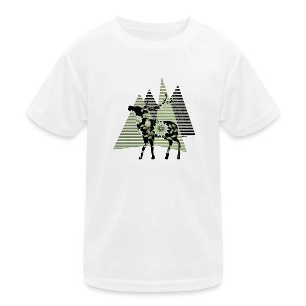 Cerf Majestueux sur T-shirt sport Enfant