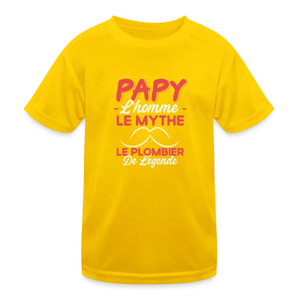 Papy Plombier de Légende - Humour Cadeau Artisan sur T-shirt sport Enfant