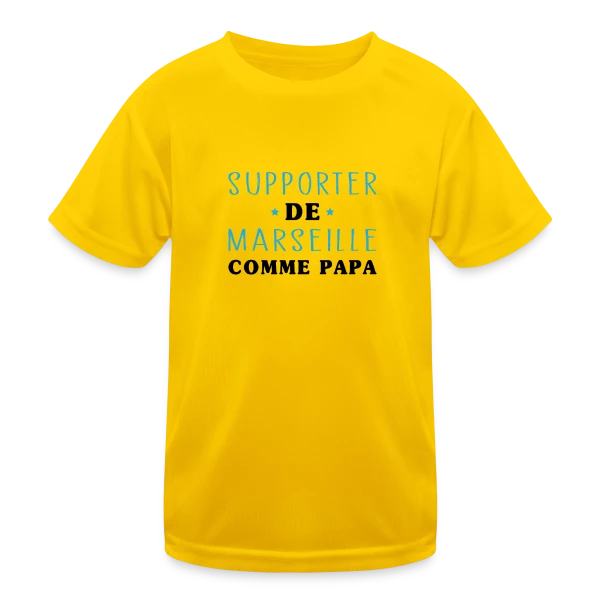 Supporter Marseillais Comme Papa sur T-shirt sport Enfant