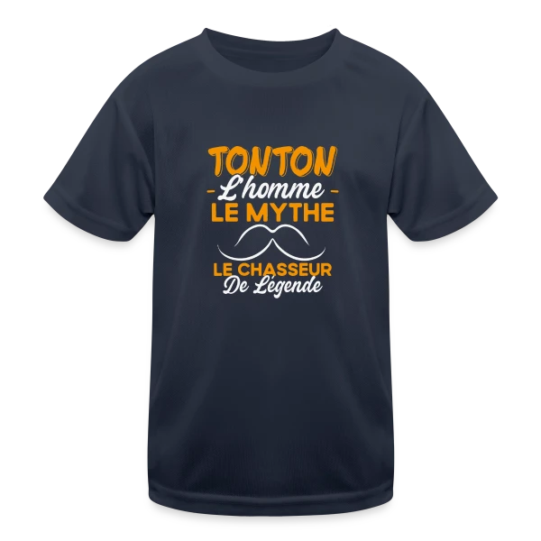 Tonton Le Chasseur de Légende - Cadeau Humour sur T-shirt sport Enfant
