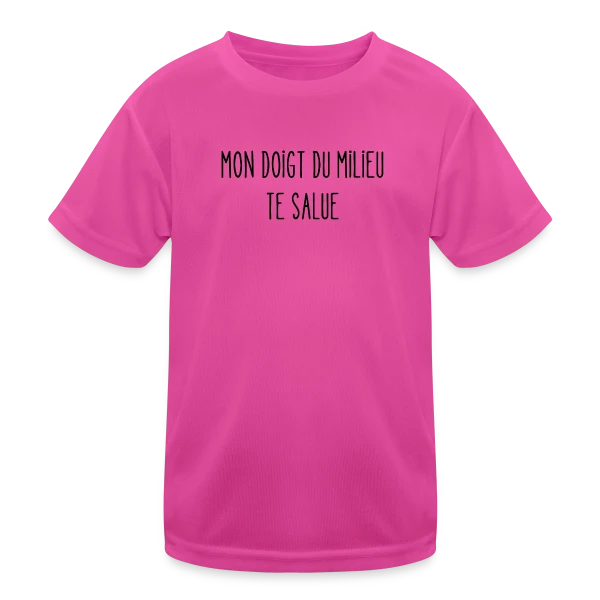 Mon Doigt du Milieu Te Salue sur T-shirt sport Enfant