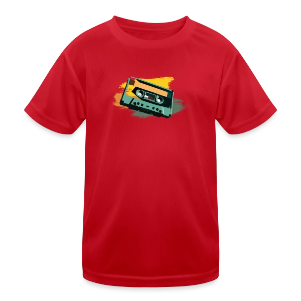 Cassette Pop Art sur T-shirt sport Enfant
