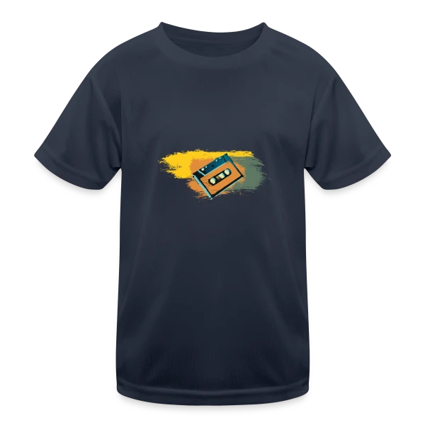 Cassette Rétro Couleurs sur T-shirt sport Enfant