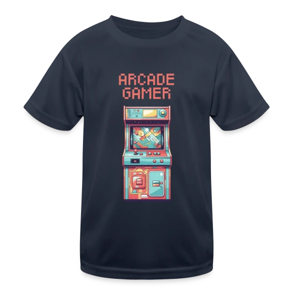 Arcade Gamer Rétro : Le Culte des Salles Obscures sur T-shirt sport Enfant
