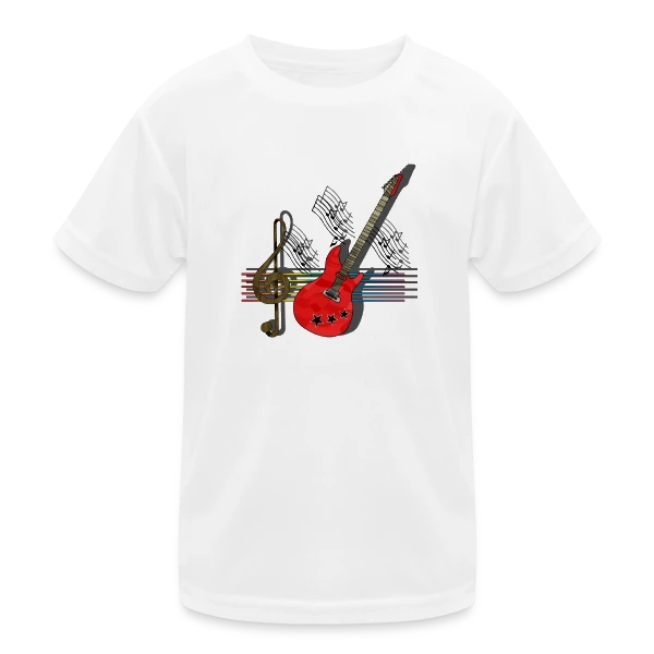 Passion Guitare sur T-shirt sport Enfant