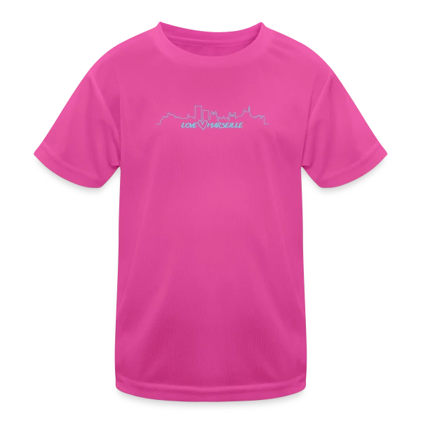 Skyline Marseille Amour sur T-shirt sport Enfant