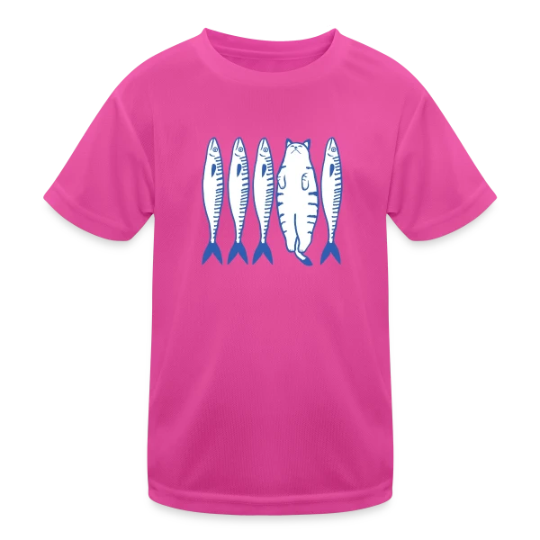 Chat Blanc et Compagnie sur T-shirt sport Enfant