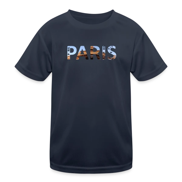 Paris Tour Eiffel sur T-shirt sport Enfant