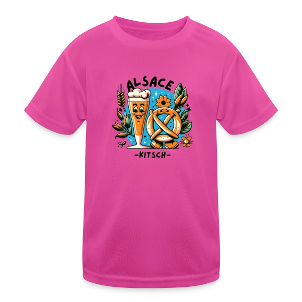Alsace Kitsch Bière Bretzel sur T-shirt sport Enfant