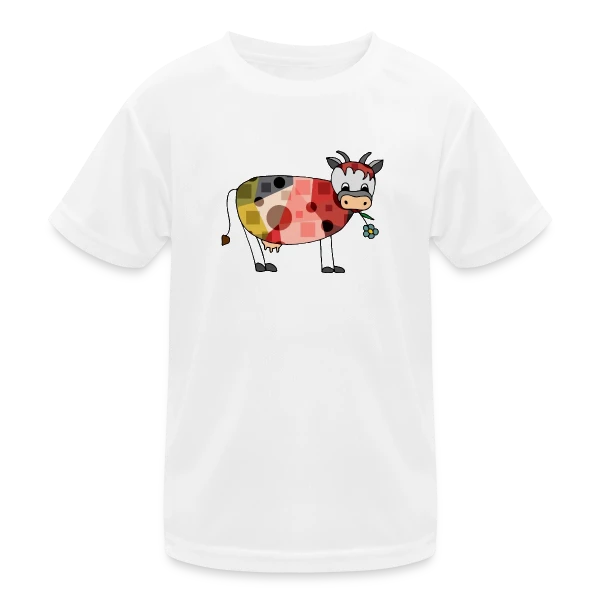 La Vache Rigolote sur T-shirt sport Enfant