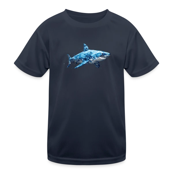 Grand Requin Blanc sur T-shirt sport Enfant