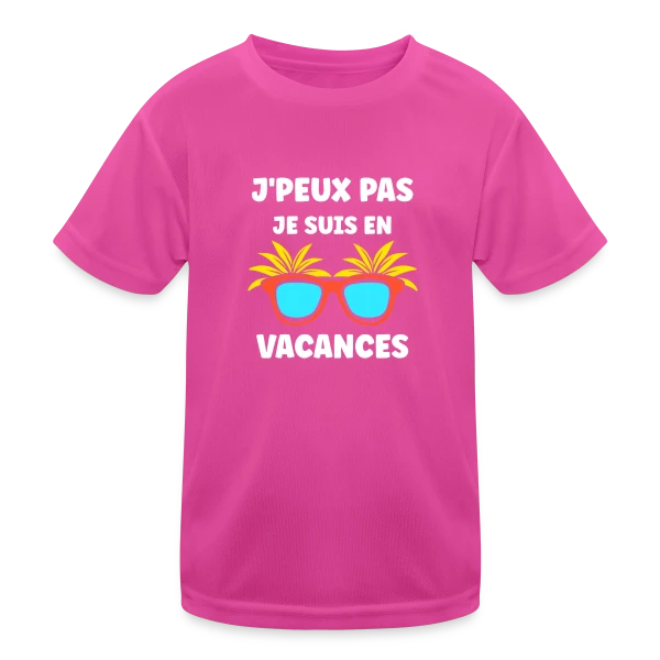 Lunettes de Soleil Tropicales sur T-shirt sport Enfant
