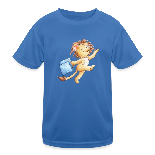 Lion Voyageur Joyeux sur T-shirt sport Enfant