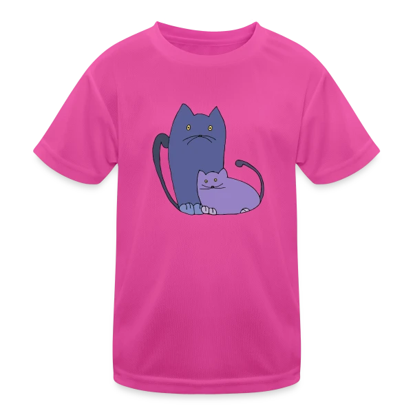 Amour Félin sur T-shirt sport Enfant