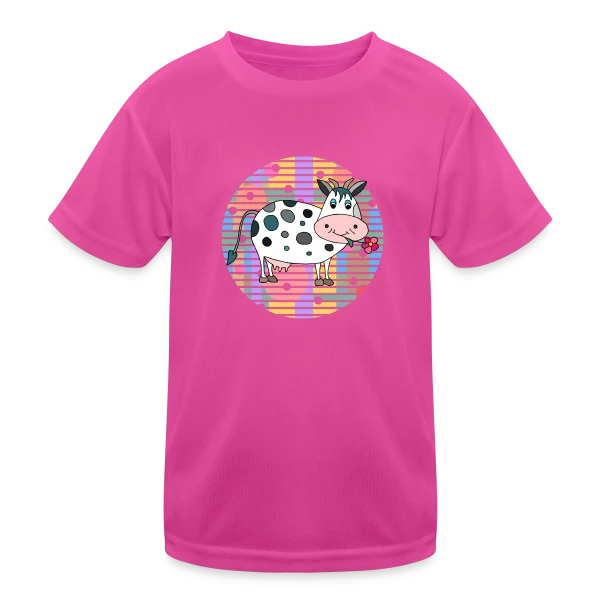 La Vache Adorable sur T-shirt sport Enfant