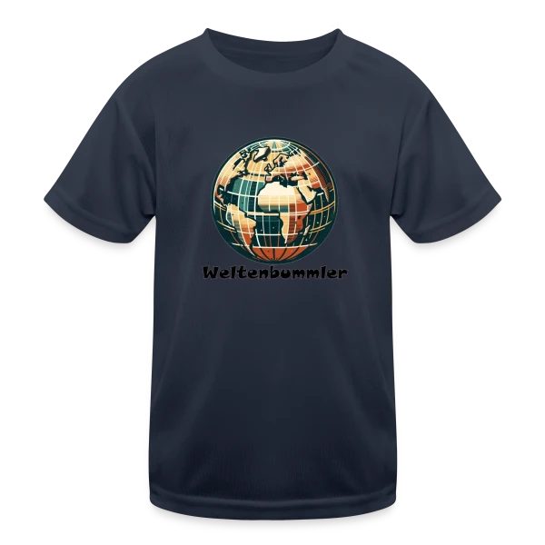Globe Vintage Explorateur sur T-shirt sport Enfant