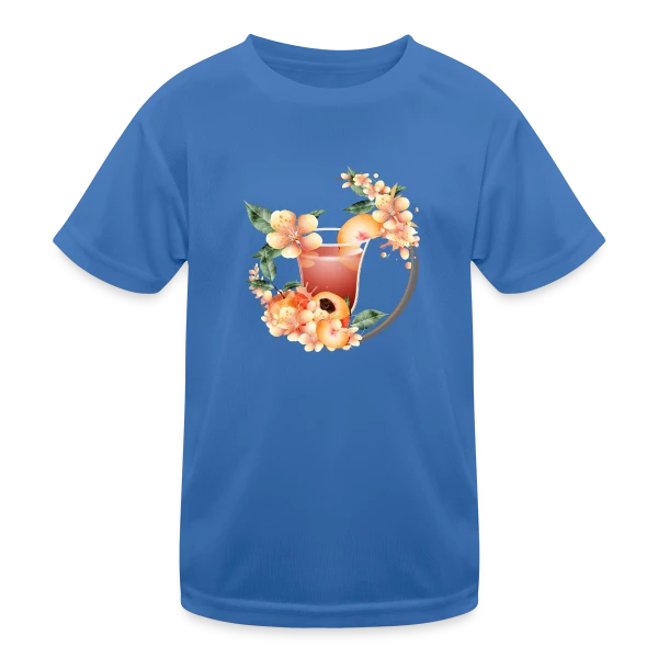 Cocktail Pêche en Fleurs: Douceur Estivale sur T-shirt sport Enfant