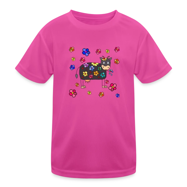 La Vache Stylée sur T-shirt sport Enfant