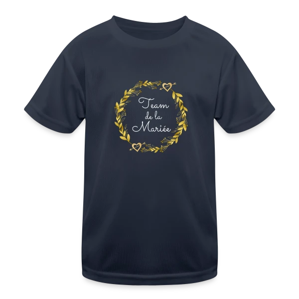 Team de la Mariée EVJF : T-shirt Couronne de Fleurs pour Enterrement de Vie de Jeune Fille sur T-shirt sport Enfant