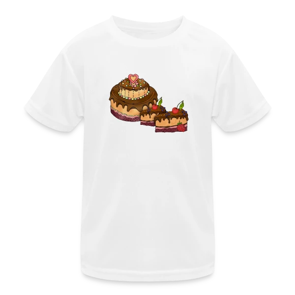 Gâteau Festif sur T-shirt sport Enfant