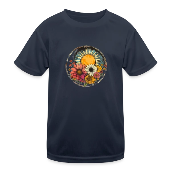 Soleil Floral Bohème sur T-shirt sport Enfant