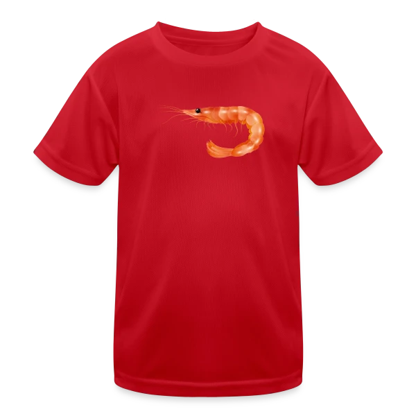 Crevette Rose Scampi Style Croquis sur T-shirt sport Enfant
