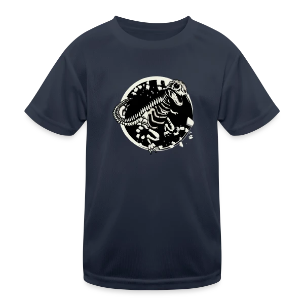 T-Rex Fossile : Le Squelette de Dinosaure Mythique sur T-shirt sport Enfant