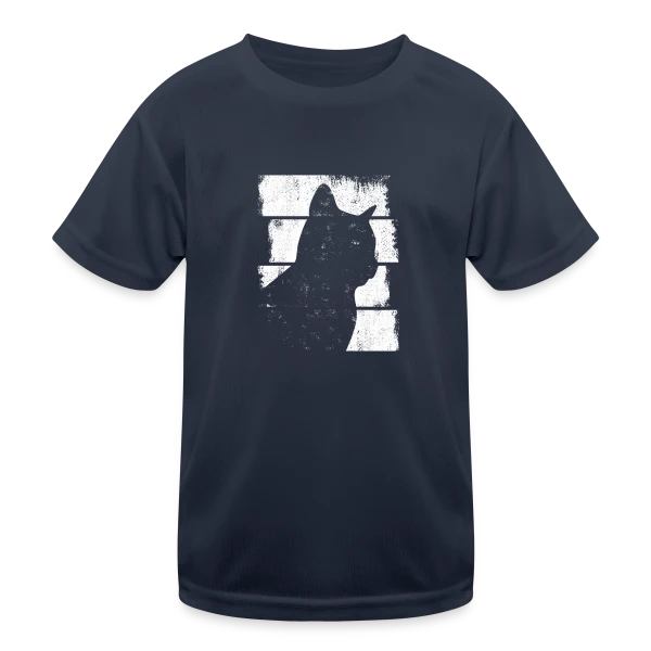 Silhouette Chat Minimaliste sur T-shirt sport Enfant