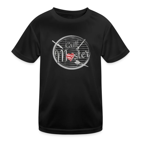 Maître du Grill Cœur sur T-shirt sport Enfant