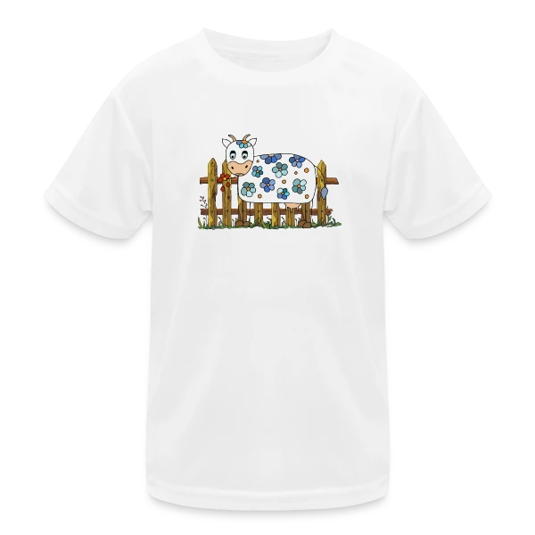 La Vache Rigolote sur T-shirt sport Enfant