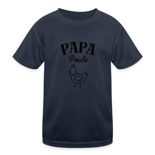 'Papa Poule' - Le Protecteur Attentionné de la Famille sur T-shirt sport Enfant