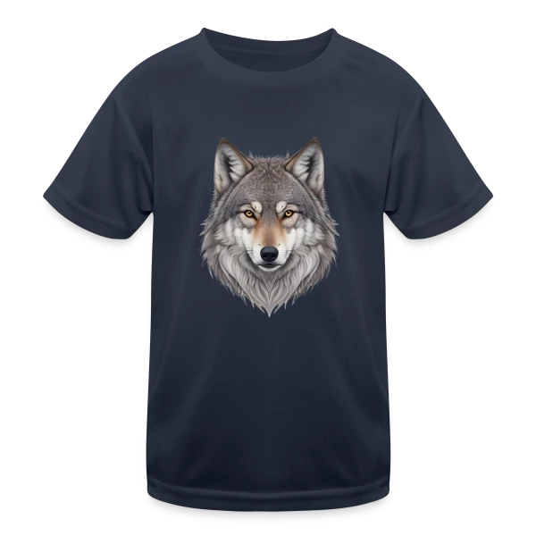 Tête de Loup Majestueuse sur T-shirt sport Enfant