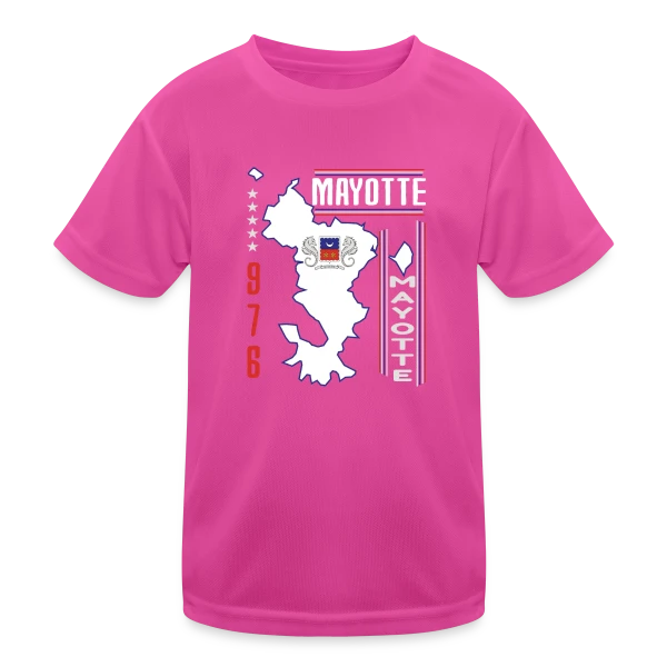 Carte Mayotte 976 sur T-shirt sport Enfant