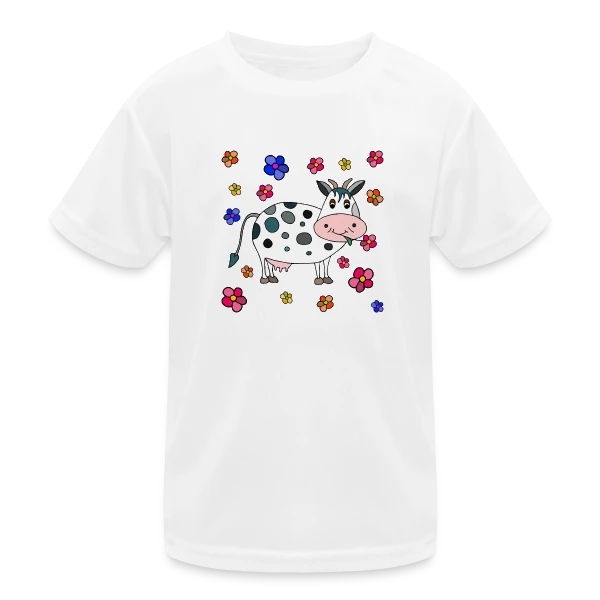 Krowa, la Vache Amusante sur T-shirt sport Enfant