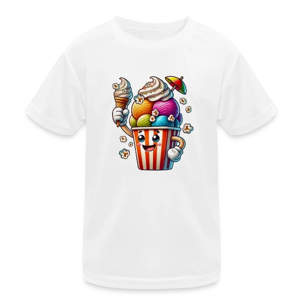Glace Comic : Fun, Fraîcheur Estivale & Gourmandise sur T-shirt sport Enfant