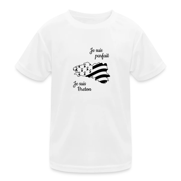 "Je suis Breton, donc parfait !" sur T-shirt sport Enfant