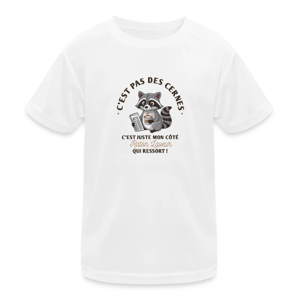 Humour : Mon Côté Raton Laveur sur T-shirt sport Enfant