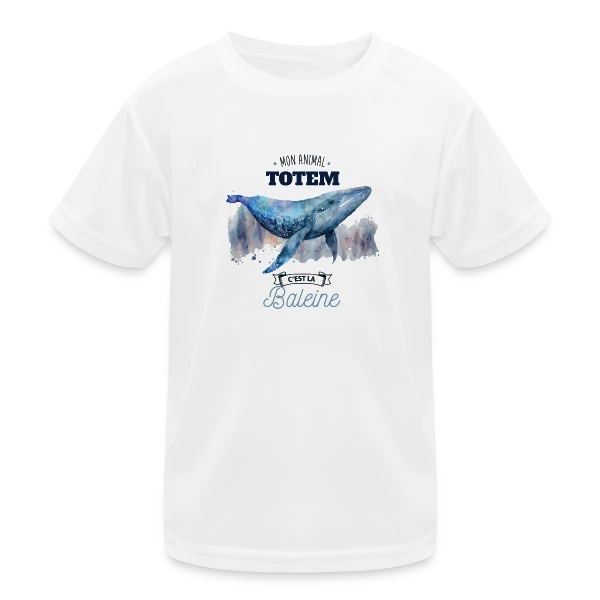 La Baleine, Mon Animal Totem sur T-shirt sport Enfant