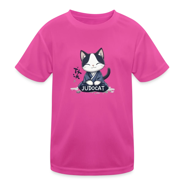JUDOCAT: Le chat manga judoka sur T-shirt sport Enfant